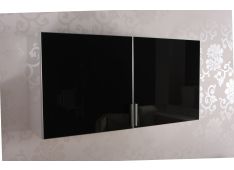 Regal Soriano, stenski črne barve sivo steklo 120 x 29 x 60 cm soriano wall 2 doors_9508.jpg